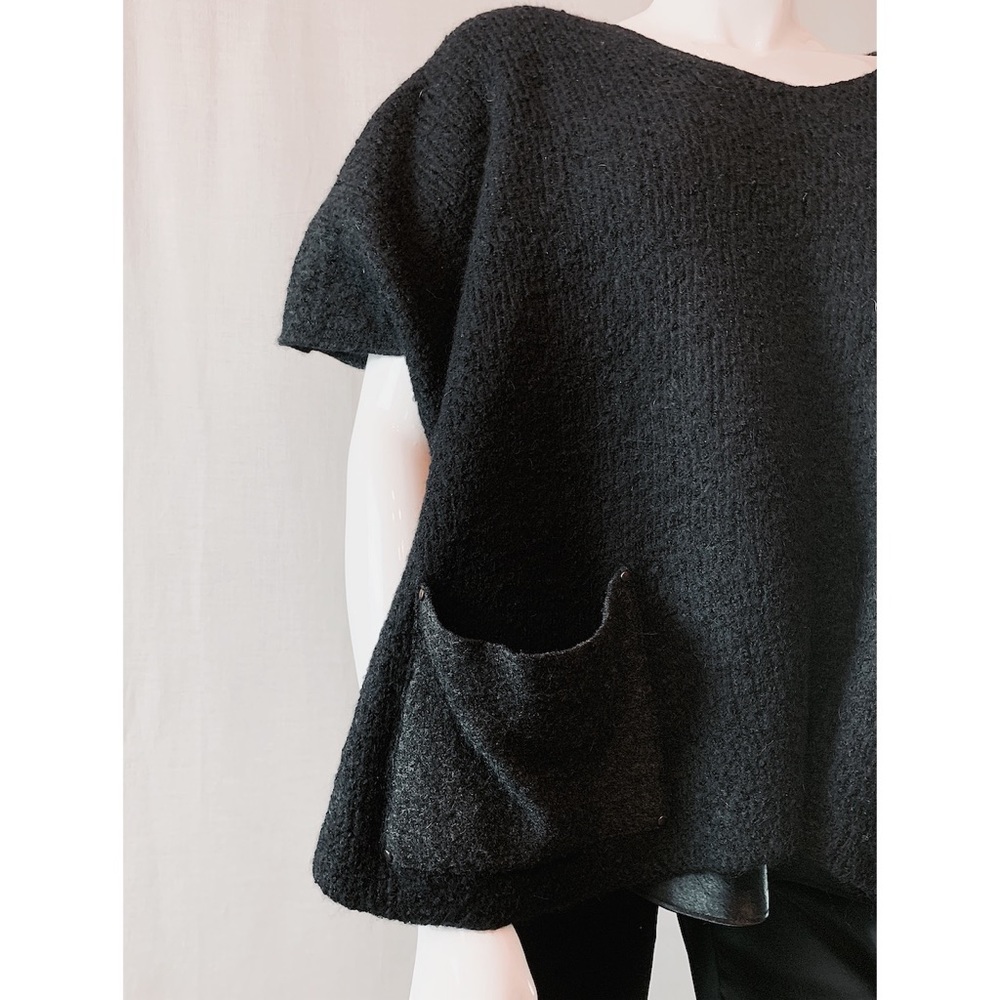 Indigenous Black/Grey Alpaca Oversize Sweater OS